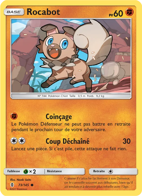 Carte Pokémon Rocabot de l'extension Gardiens Ascendants