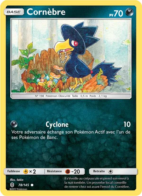 Carte Pokémon Cornèbre de l'extension Gardiens Ascendants