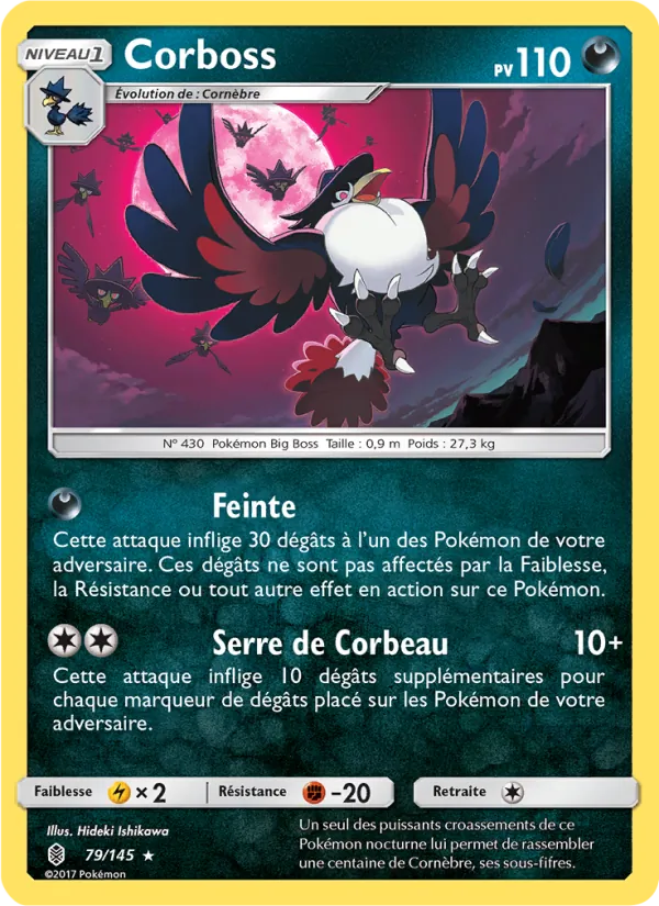 Carte Pokémon Corboss de l'extension Gardiens Ascendants