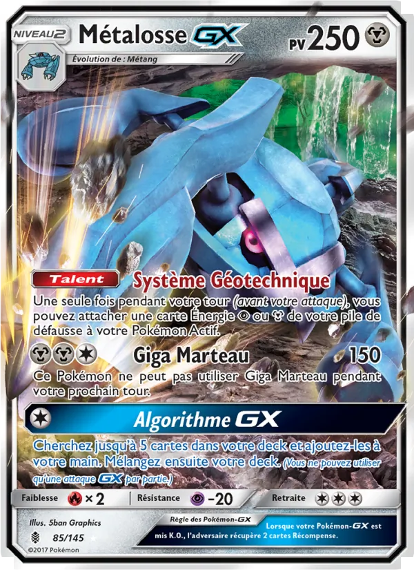 Carte Pokémon Métalosse GX de l'extension Gardiens Ascendants