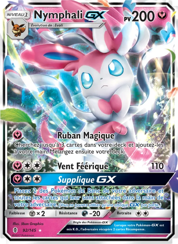 Carte Pokémon Nymphali GX de l'extension Gardiens Ascendants