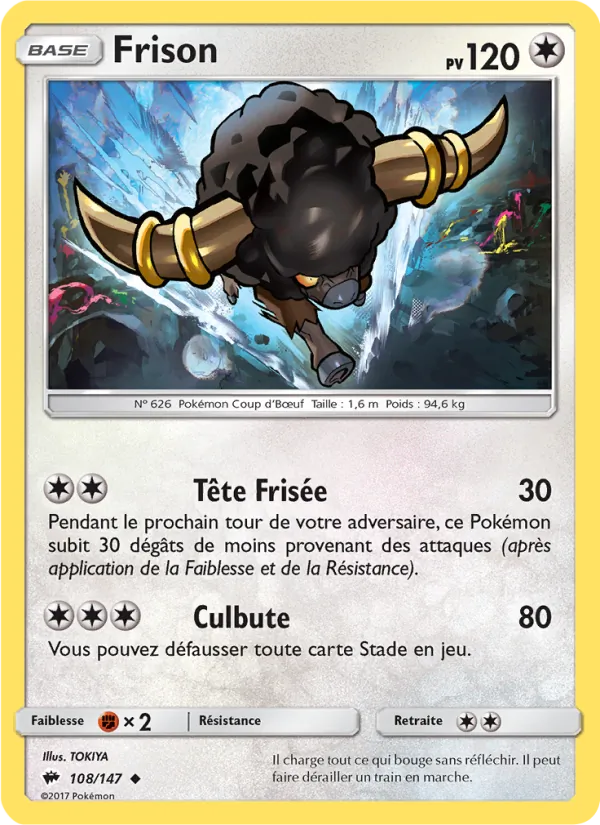 Carte Pokémon Frison de l'extension Ombres Ardentes