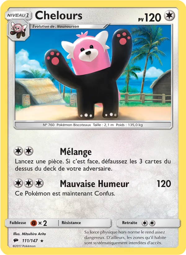 Carte Pokémon Chelours de l'extension Ombres Ardentes