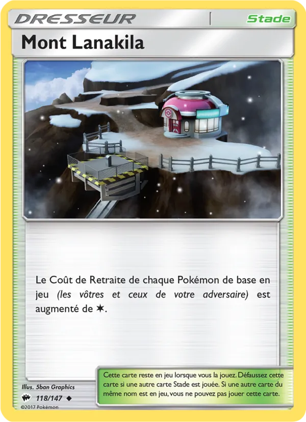 Carte Pokémon Mont Lanakila de l'extension Ombres Ardentes