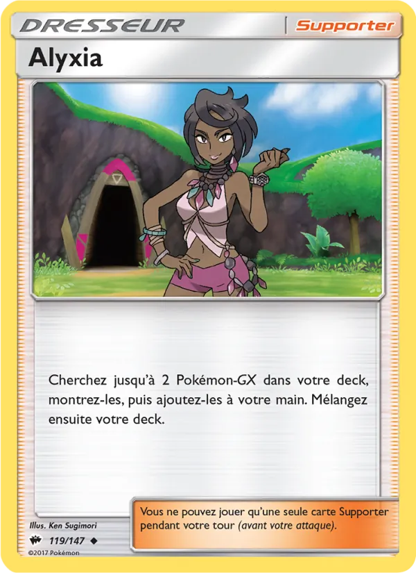 Carte Pokémon Alyxia de l'extension Ombres Ardentes