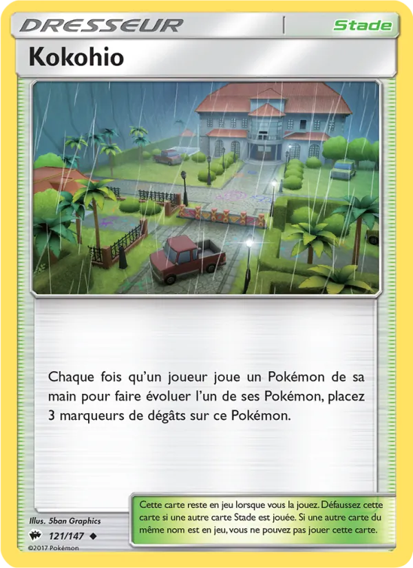 Carte Pokémon Kokohio de l'extension Ombres Ardentes