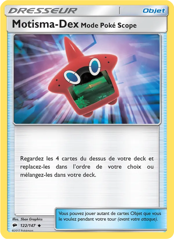 Carte Pokémon Motisma-Dex – Mode Poké Scope de l'extension Ombres Ardentes