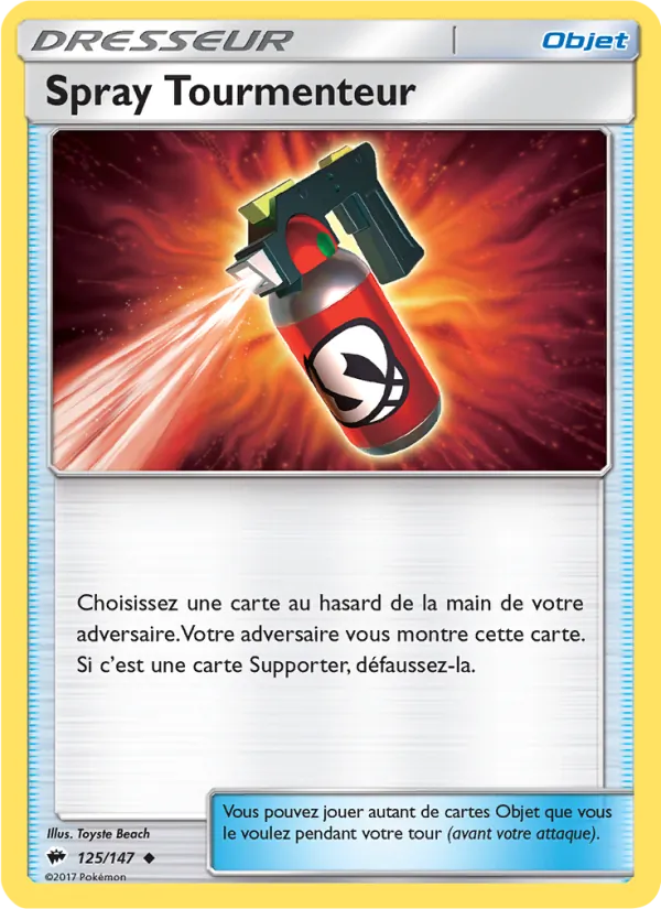 Carte Pokémon Spray Tourmenteur de l'extension Ombres Ardentes