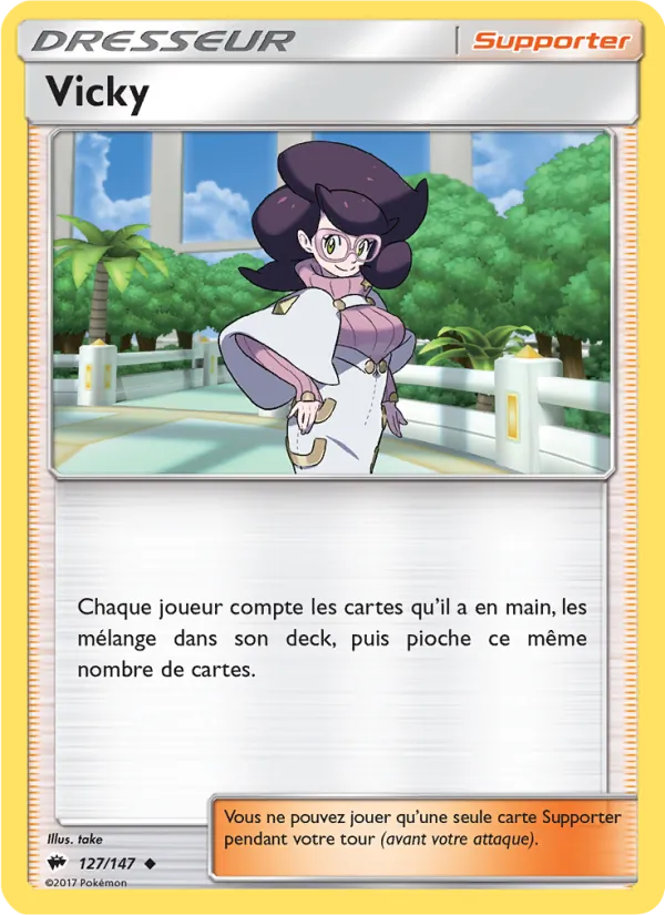 Carte Pokémon Vicky de l'extension Ombres Ardentes