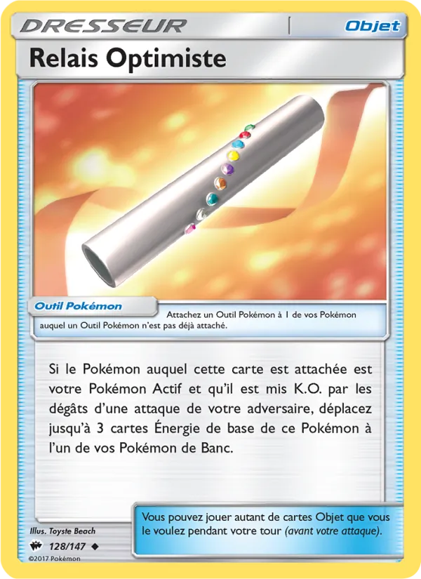 Carte Pokémon Relais Optimiste de l'extension Ombres Ardentes
