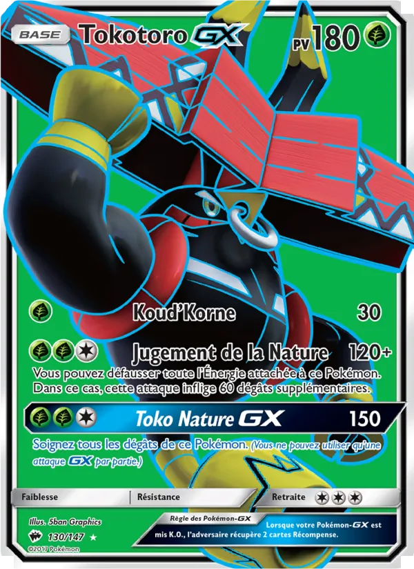 Carte Pokémon Tokotoro GX de l'extension Ombres Ardentes