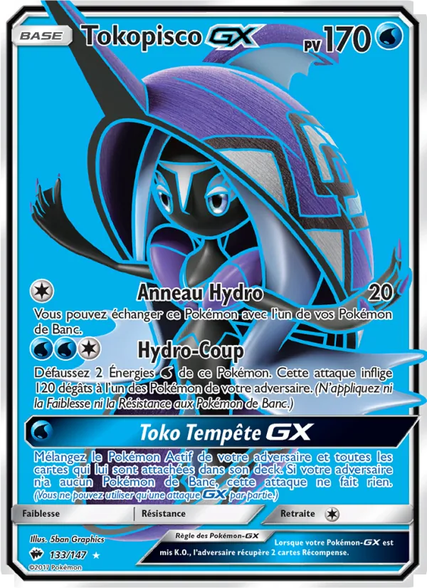 Carte Pokémon Tokopisco GX de l'extension Ombres Ardentes