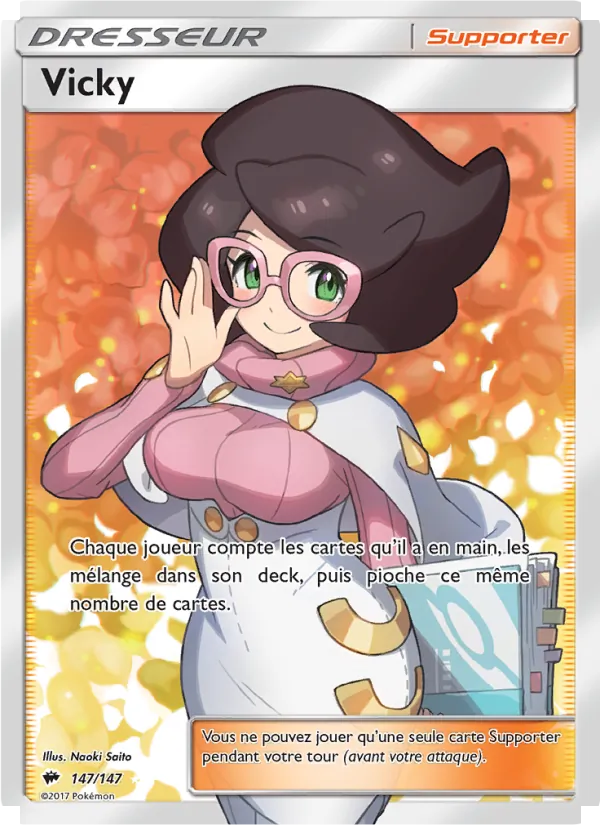 Carte Pokémon Vicky de l'extension Ombres Ardentes