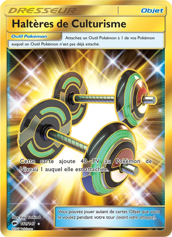 Carte Pokémon Haltères de Culturisme de l'extension Ombres Ardentes