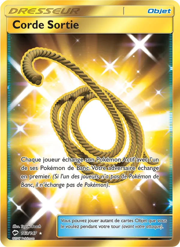 Carte Pokémon Corde Sortie de l'extension Ombres Ardentes