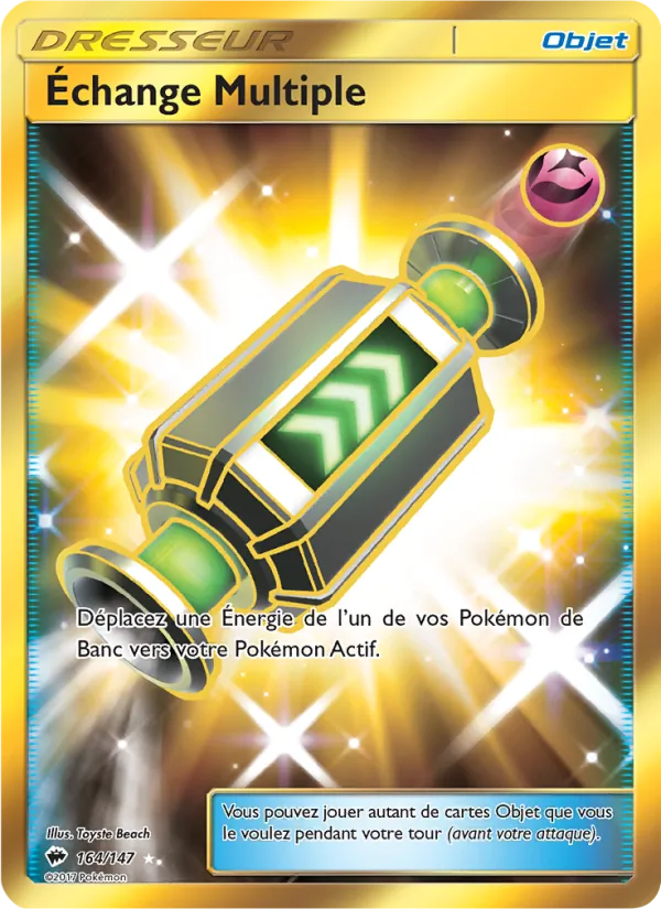 Carte Pokémon Échange Multiple de l'extension Ombres Ardentes