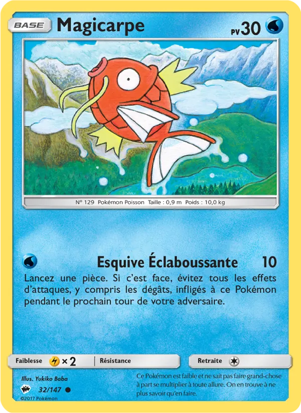 Carte Pokémon Magicarpe de l'extension Ombres Ardentes