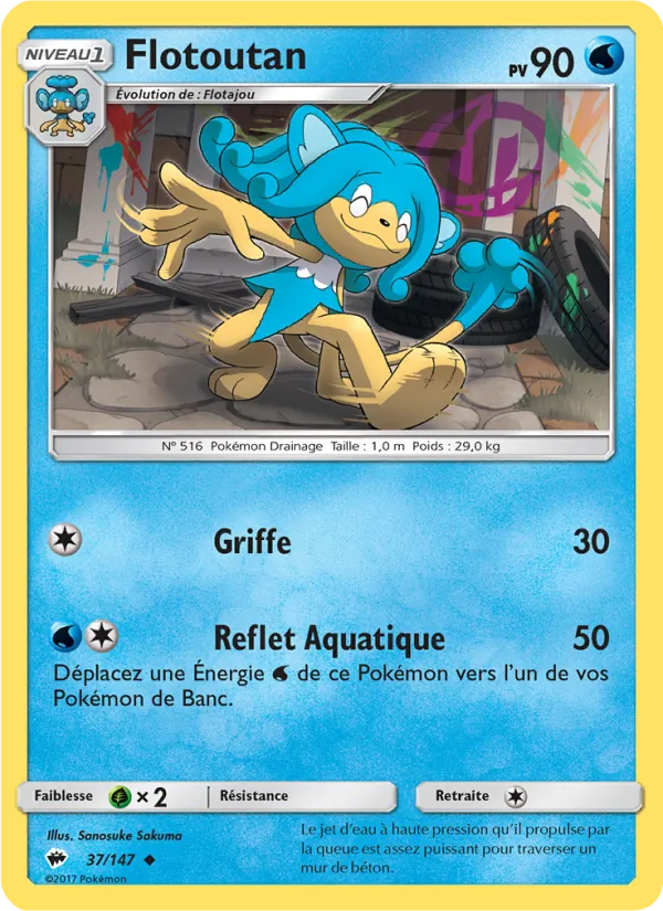 Carte Pokémon Flotoutan de l'extension Ombres Ardentes