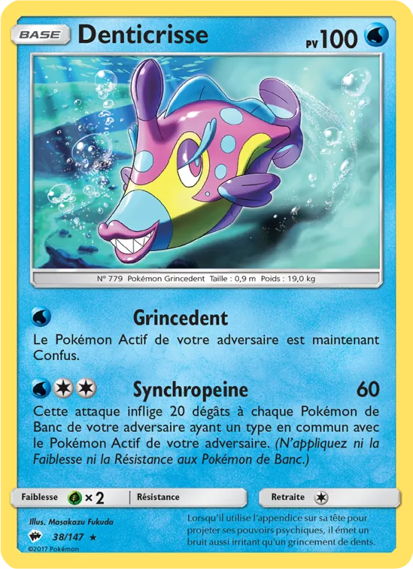 Carte Pokémon Denticrisse de l'extension Ombres Ardentes