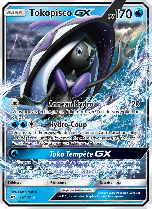 Carte Pokémon Tokopisco GX de l'extension Ombres Ardentes