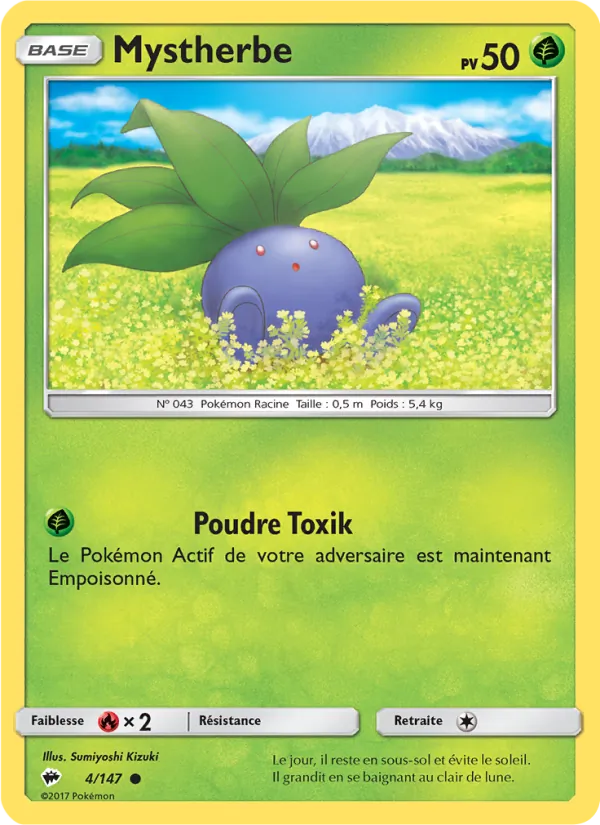 Carte Pokémon Mystherbe de l'extension Ombres Ardentes