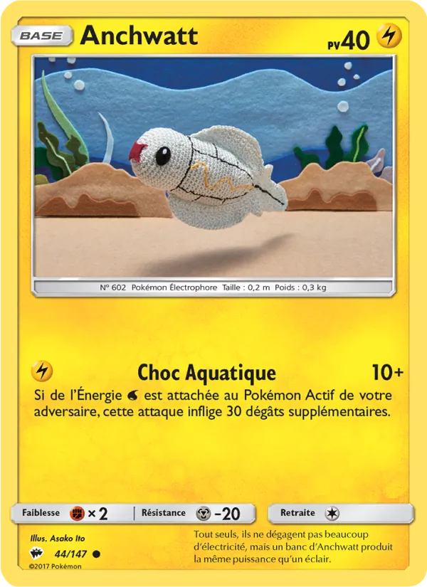 Carte Pokémon Anchwatt de l'extension Ombres Ardentes