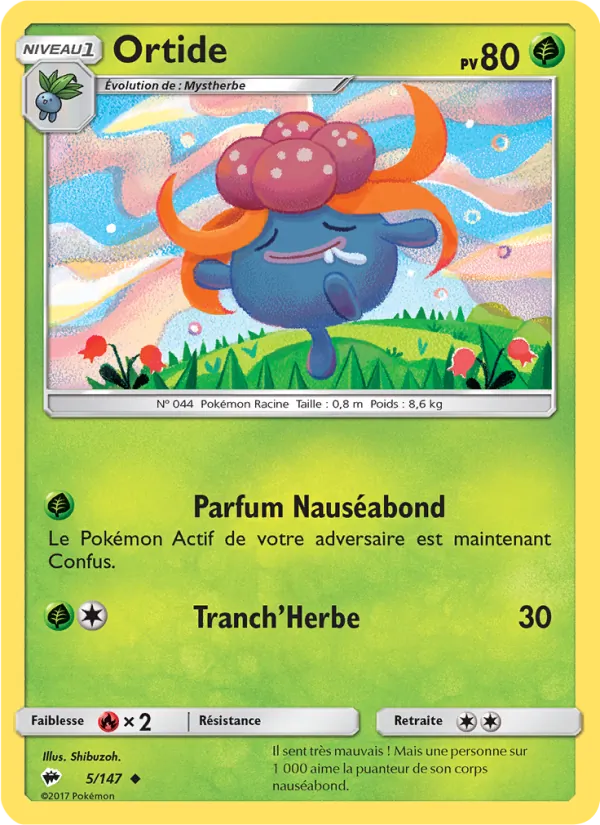 Carte Pokémon Ortide de l'extension Ombres Ardentes