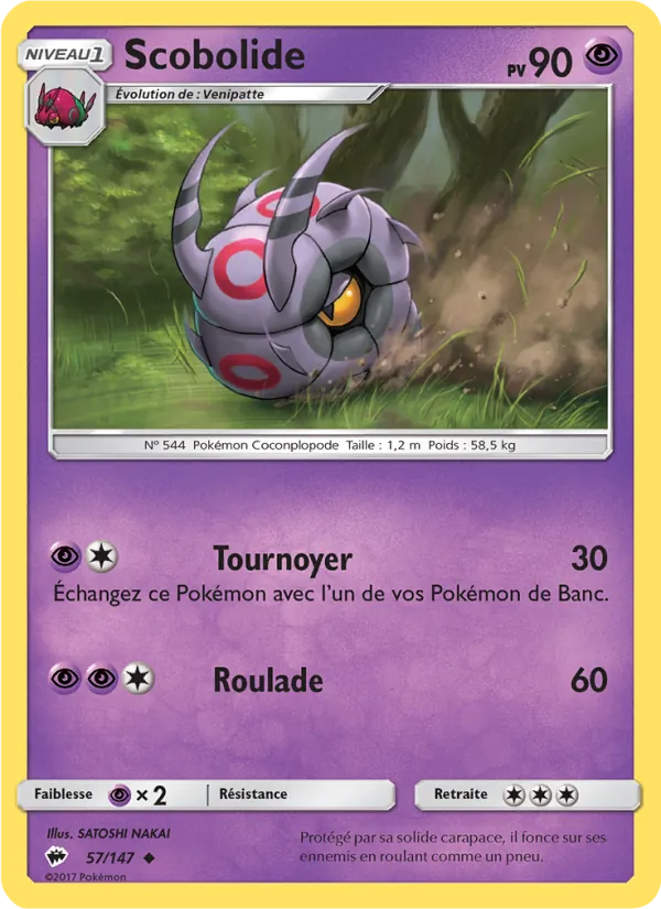 Carte Pokémon Scobolide de l'extension Ombres Ardentes