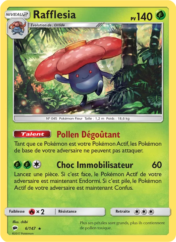 Carte Pokémon Rafflesia de l'extension Ombres Ardentes
