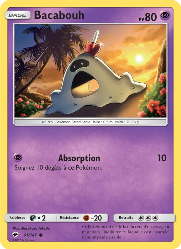 Carte Pokémon Bacabouh de l'extension Ombres Ardentes