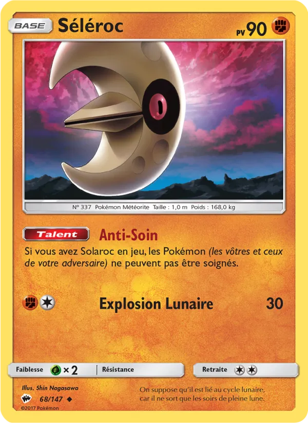 Carte Pokémon Séléroc de l'extension Ombres Ardentes