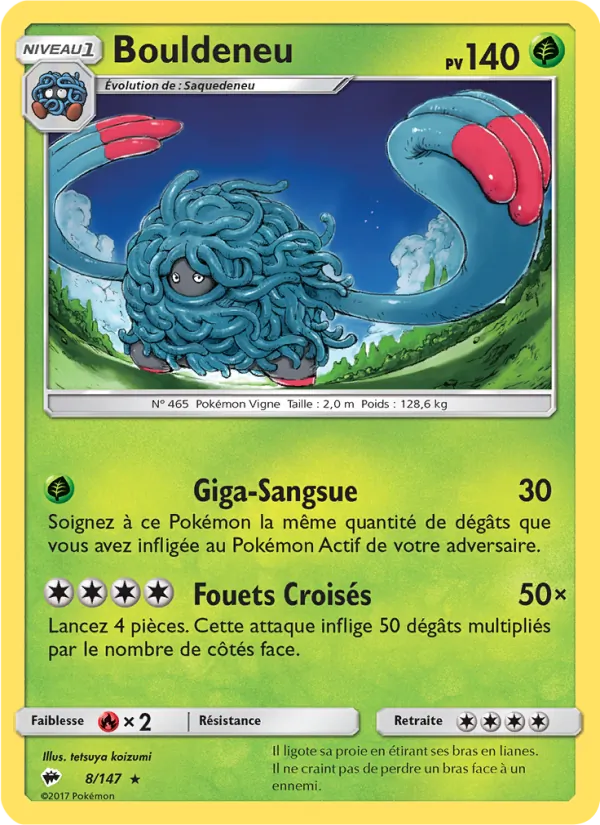 Carte Pokémon Bouldeneu de l'extension Ombres Ardentes