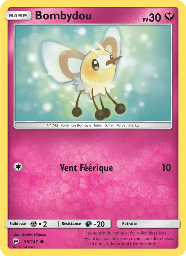 Carte Pokémon Bombydou de l'extension Ombres Ardentes