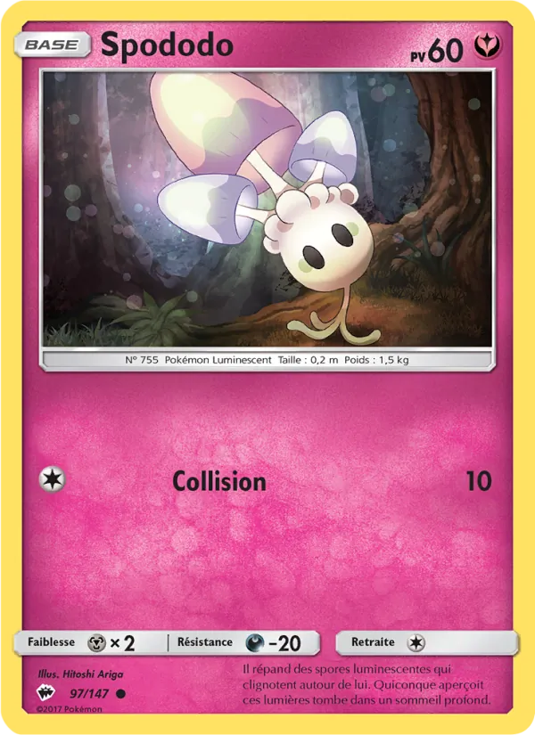 Carte Pokémon Spododo de l'extension Ombres Ardentes