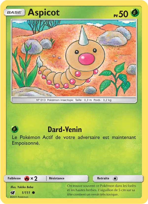 Carte Pokémon Aspicot de l'extension Invasion Carmin