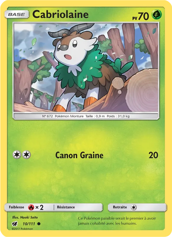 Carte Pokémon Cabriolaine de l'extension Invasion Carmin