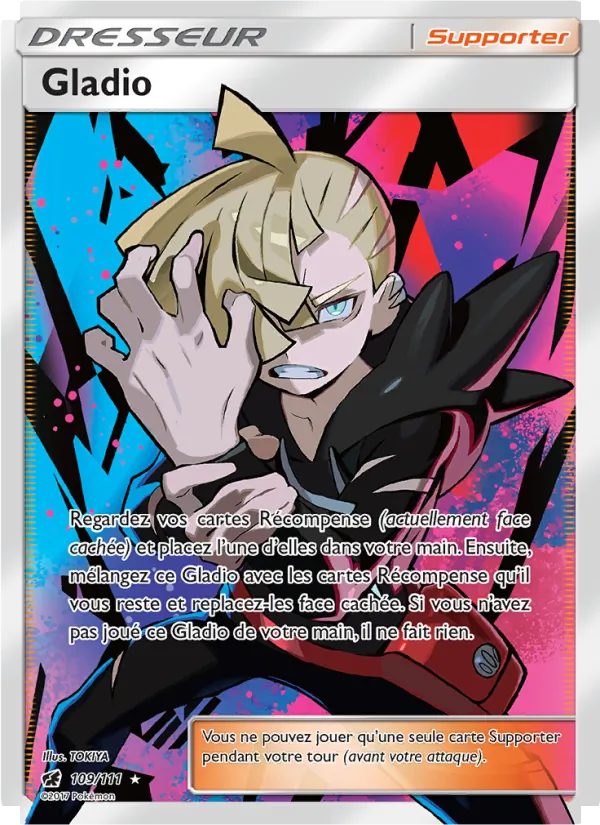 Carte Pokémon Gladio de l'extension Invasion Carmin