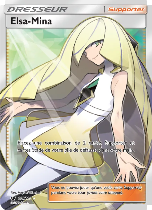 Carte Pokémon Elsa-Mina de l'extension Invasion Carmin