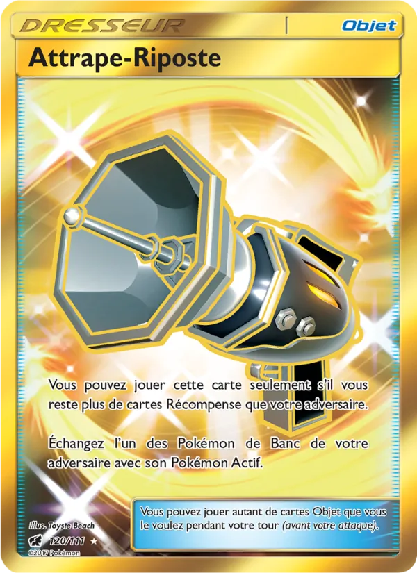Carte Pokémon Attrape-Riposte de l'extension Invasion Carmin