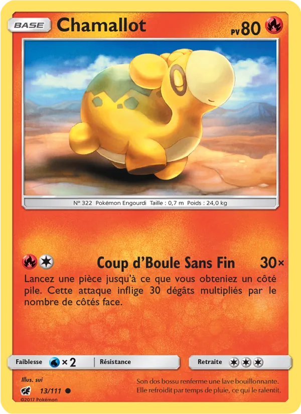 Carte Pokémon Chamallot de l'extension Invasion Carmin