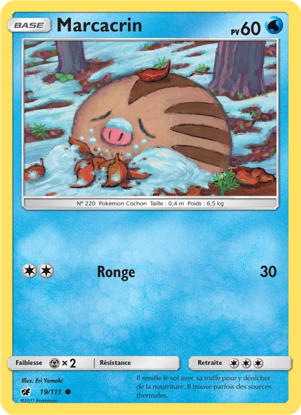 Carte Pokémon Marcacrin de l'extension Invasion Carmin