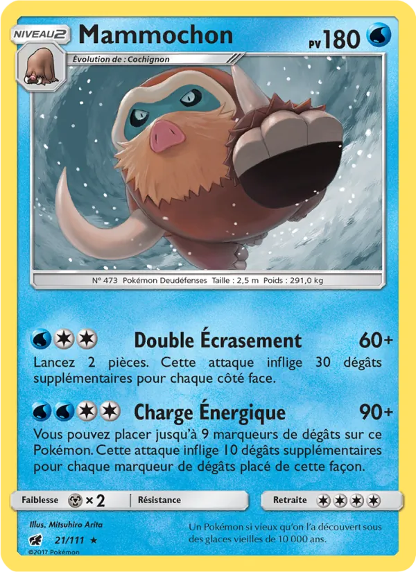 Carte Pokémon Mammochon de l'extension Invasion Carmin