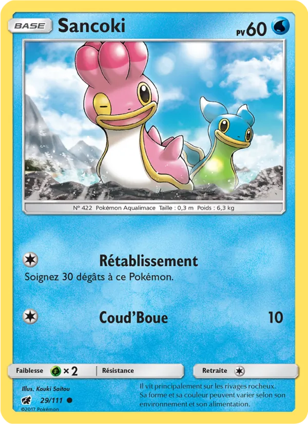Carte Pokémon Sancoki de l'extension Invasion Carmin