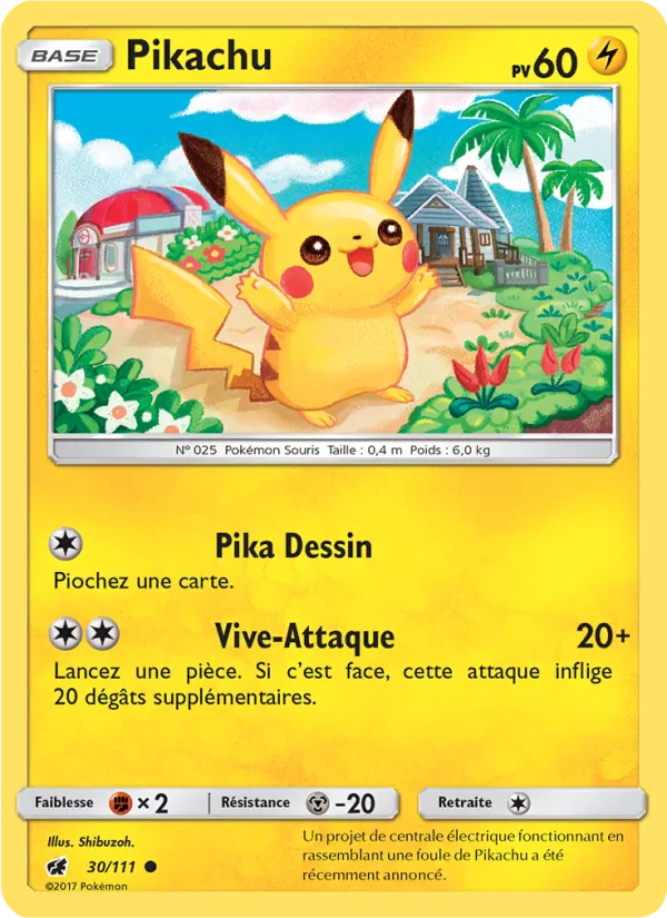 Carte Pokémon Pikachu de l'extension Invasion Carmin