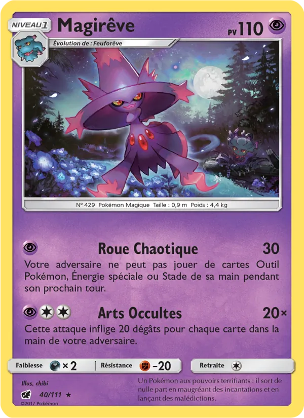 Carte Pokémon Magirêve de l'extension Invasion Carmin