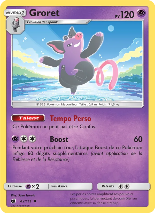 Carte Pokémon Groret de l'extension Invasion Carmin