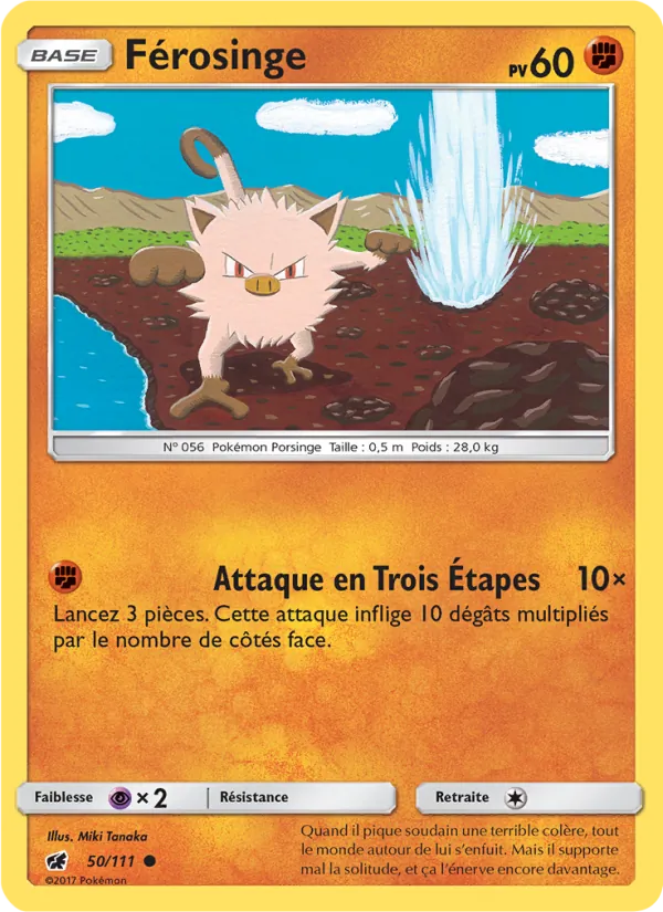Carte Pokémon Férosinge de l'extension Invasion Carmin