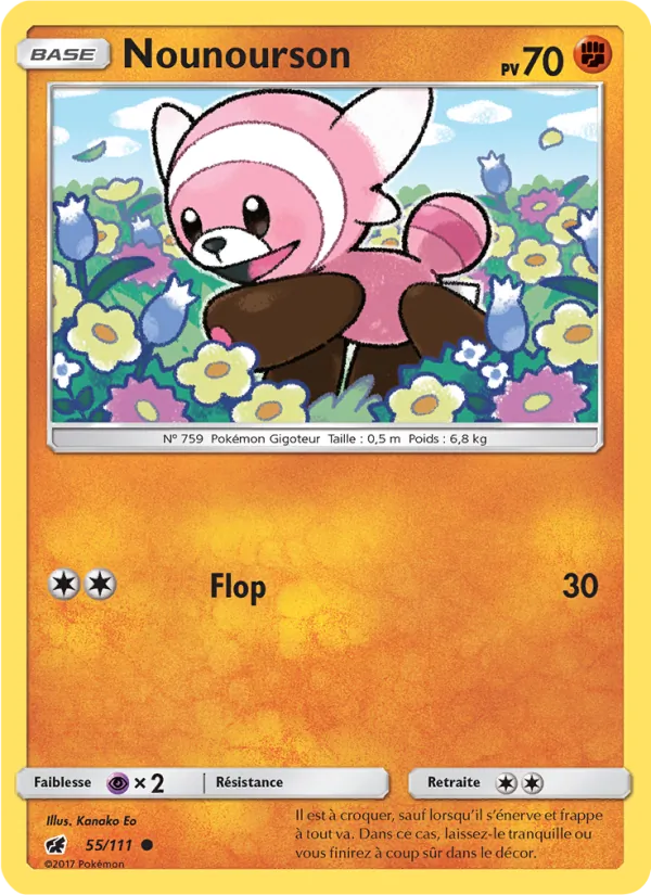 Carte Pokémon Nounourson de l'extension Invasion Carmin