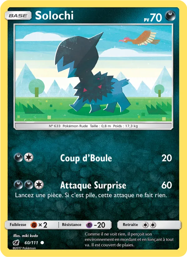 Carte Pokémon Solochi de l'extension Invasion Carmin