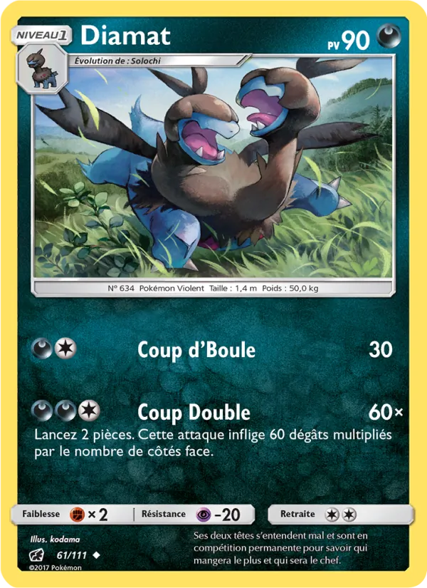 Carte Pokémon Diamat de l'extension Invasion Carmin